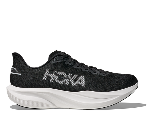 Mens Hoka Mach 7 side view black white