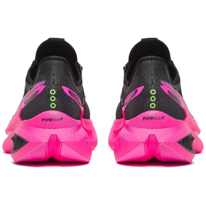 Womens Saucony Endorphin Pro 5 Black/Shock - back view